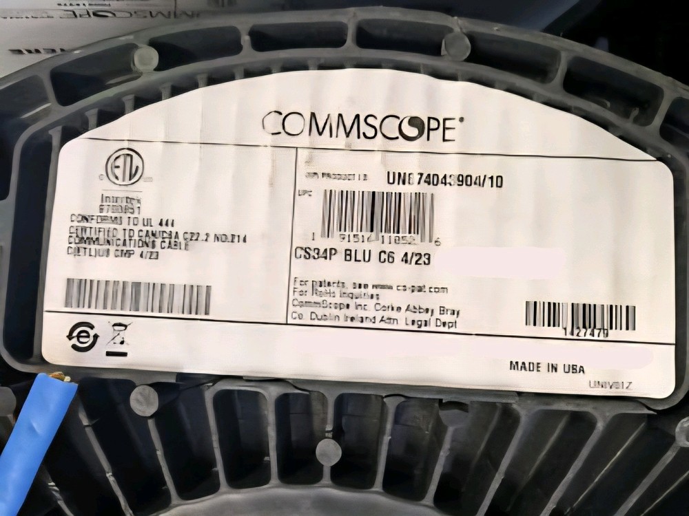 Commscope CS34P 23/4P Cat6 F/UTP WebTrak Plenum Shield Network Cable Blue /100ft
