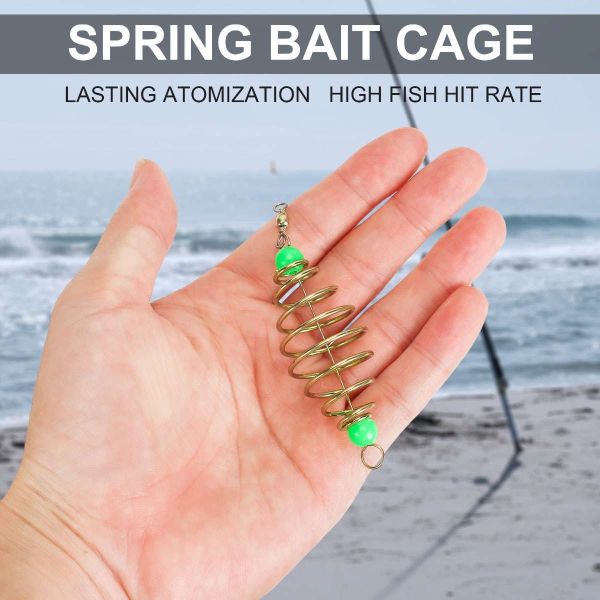 24Pcs Spring Carp Feeder Spring Fishing Feeder Bait Carp Fishing Baits Hook US