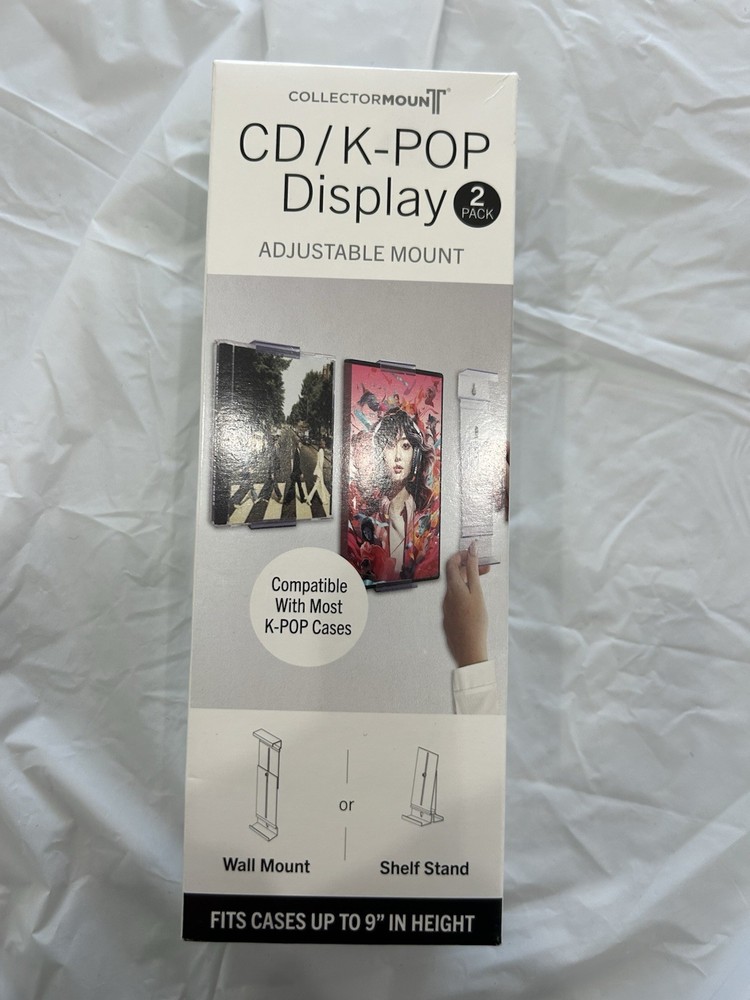 CD / K-POP Adjustable Display Mount - White