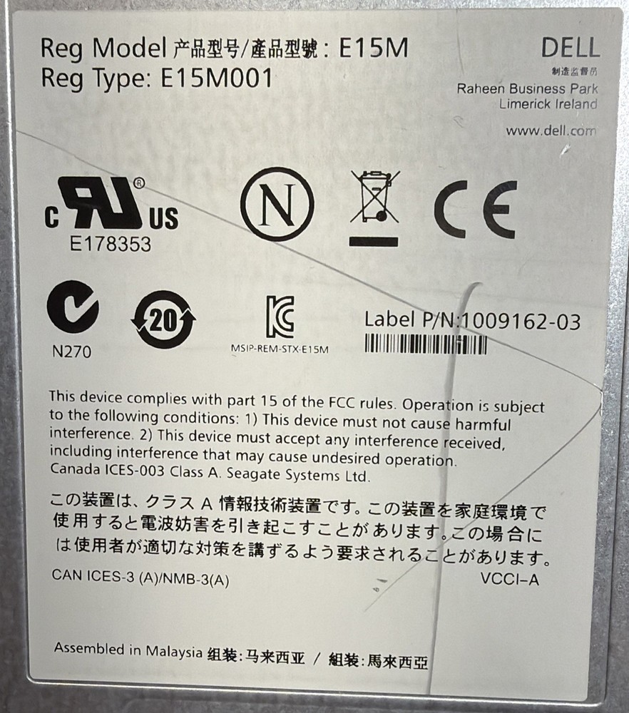 Dell E15M 10G iSCSI Type B Network Storage Module