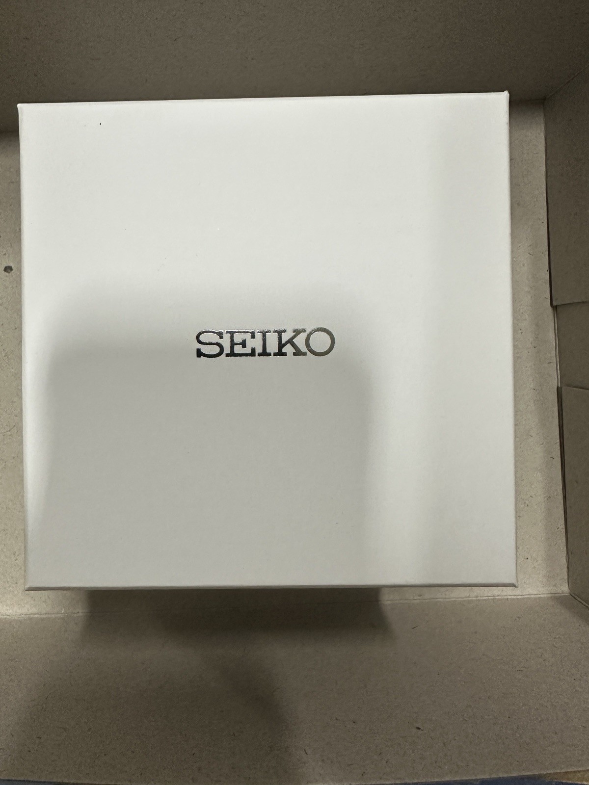 SEIKO Authentic Hard Empty Watch Box White/Black Presentation Storage Display
