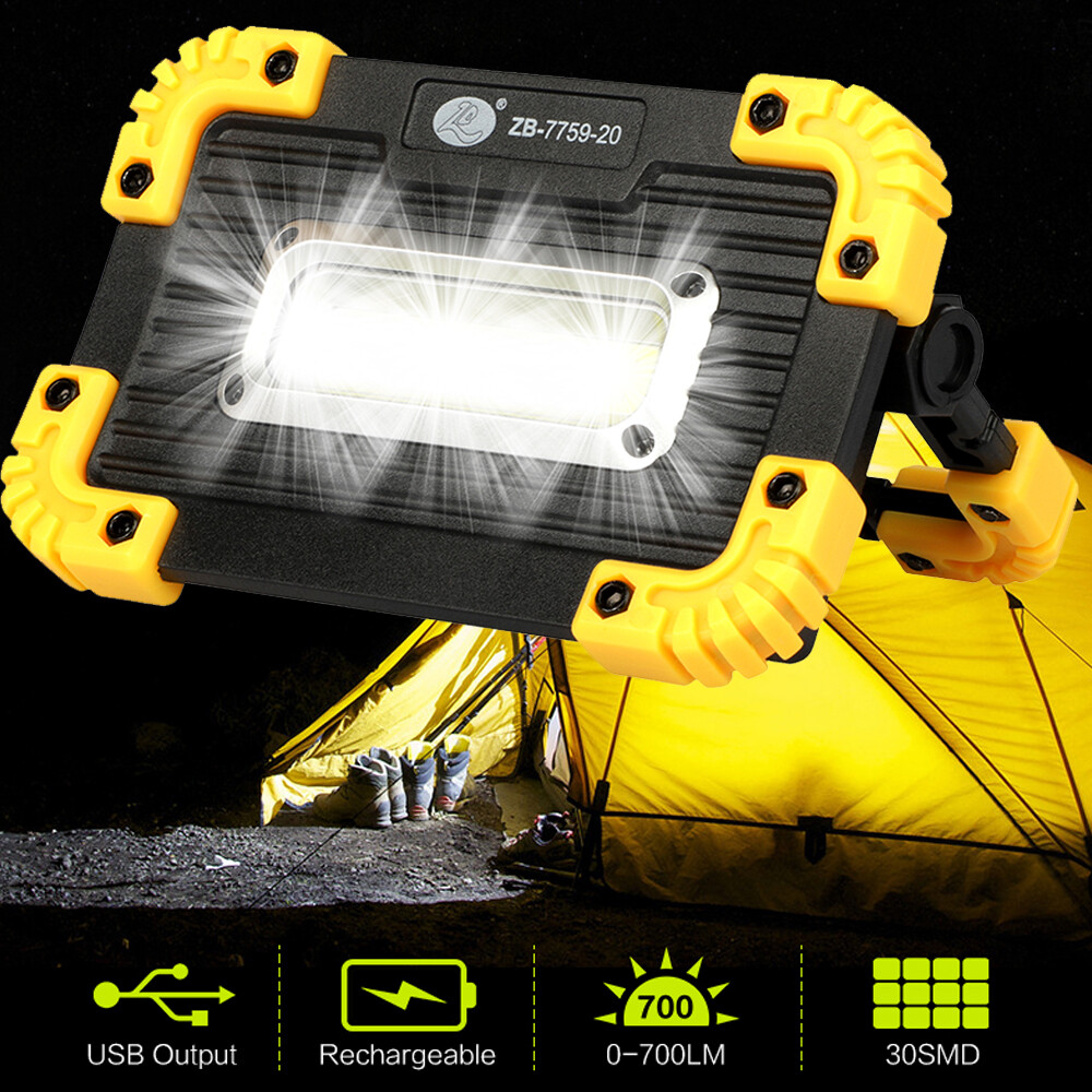 4Pcs LED COB Work Lights Spotlight Floodlight Rechargeable Emergency Flashlight