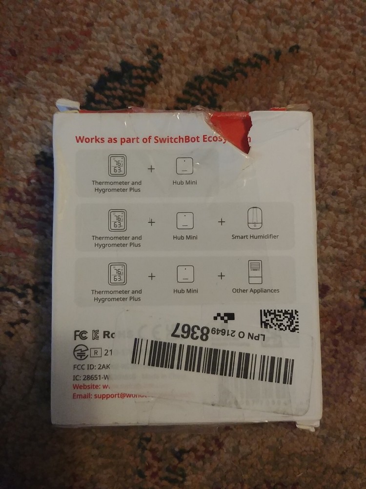 SwitchBot Thermometer Hygrometer, Bluetooth Indoor Meter Plus
