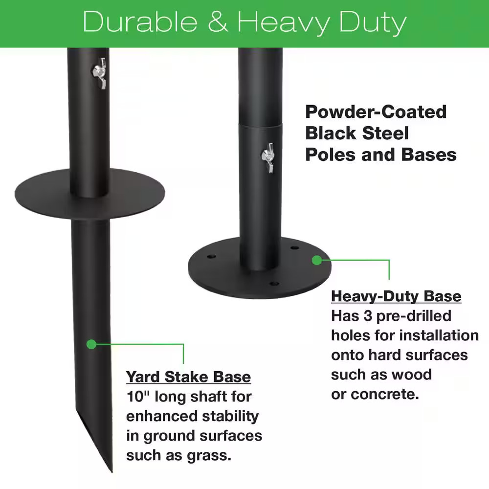 Four 10 Ft. String Light Poles