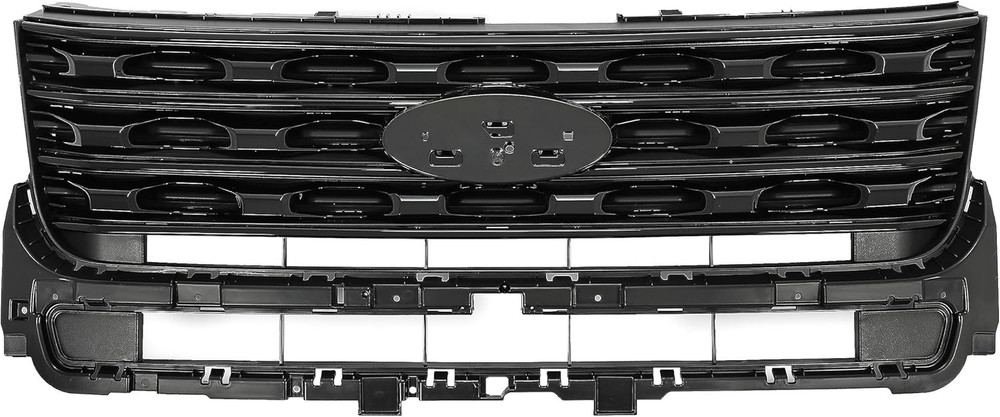 Front Upper Grille Compatible with 2016-2017 Ford Explorer Replacement for FO120