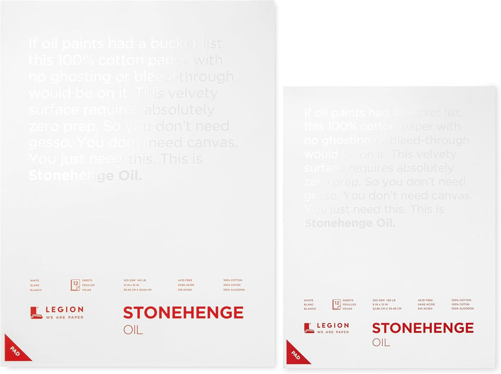 Oil 320G 9X12 White Pad, 12 Sheets