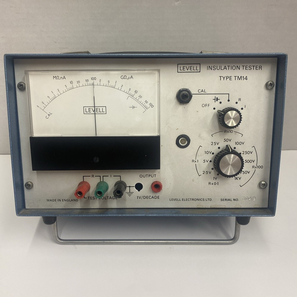 Level Type TM14 Insulation Tester Vintage Level Electronics LTD Untested