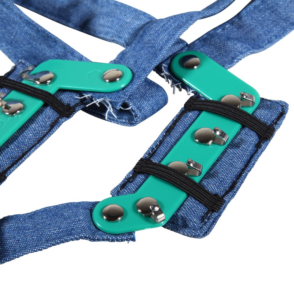 Dent Orthodontic High -Pull Headgear With Rigid Chin Cap High Pull Strap Blue