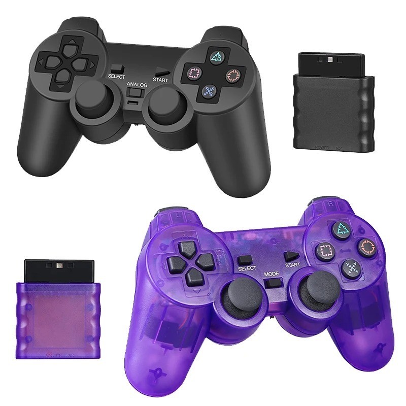 PS2 Wireless 2.4G Dual Vibration Gamepad with USB PC Support