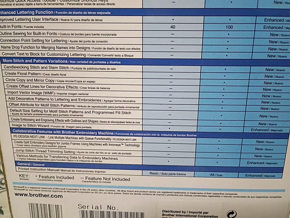 Brother PE-Design Next Embroidery Software – Full Version – Brand New Open Box