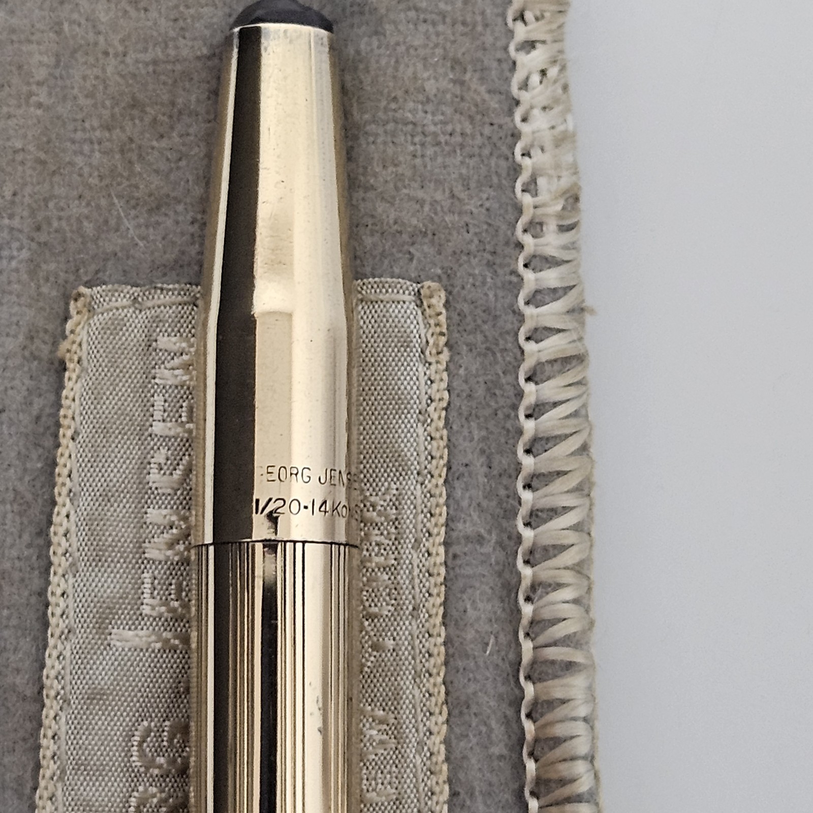 Genuine Georg Jensen 14k Gold Filled Over Sterling Vtg. Charcoal Artist's Pencil