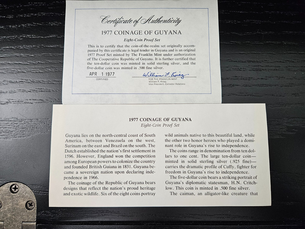 1977 Guyana Silver Proof Set