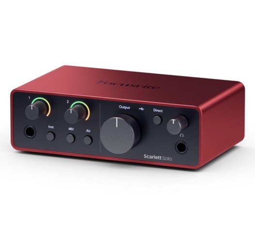 Focusrite Scarlett Solo USB Audio Interface USB-C XLR TRS Phantom Power