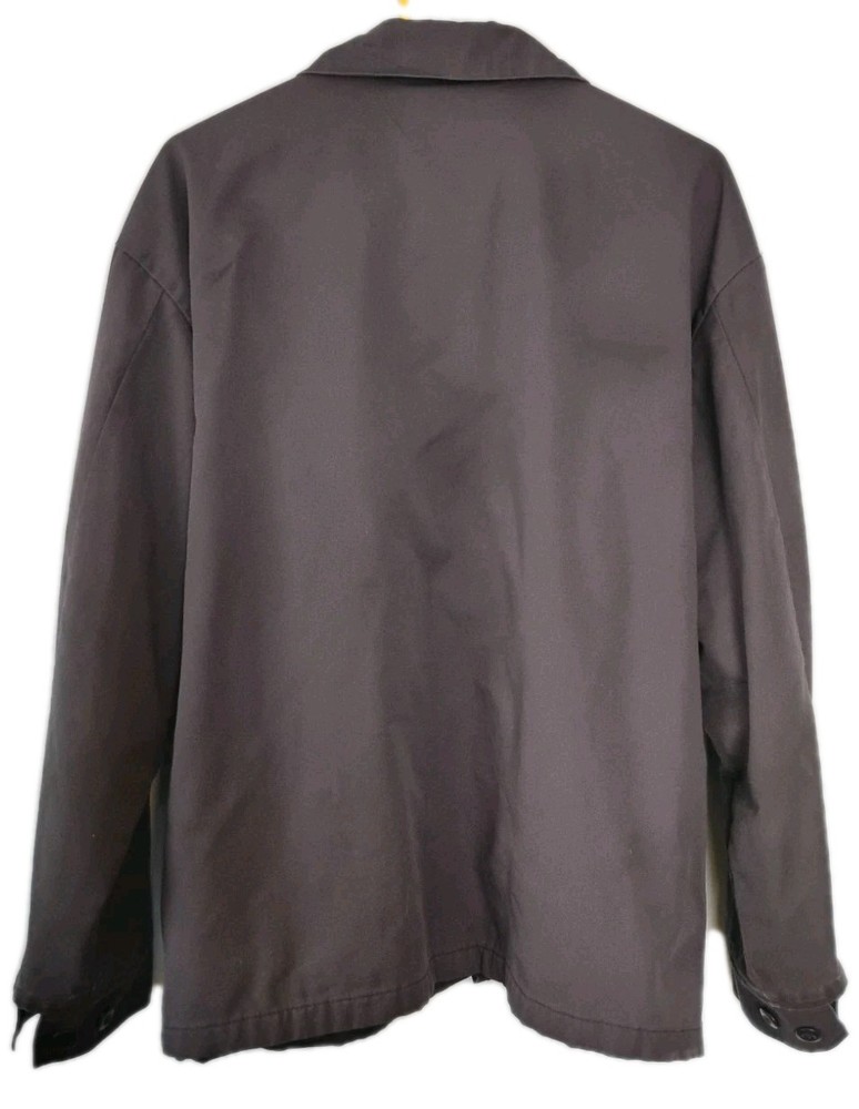 Tires Plus Work Uniform Quilted Jacket Coat Large Gray Full Zip
