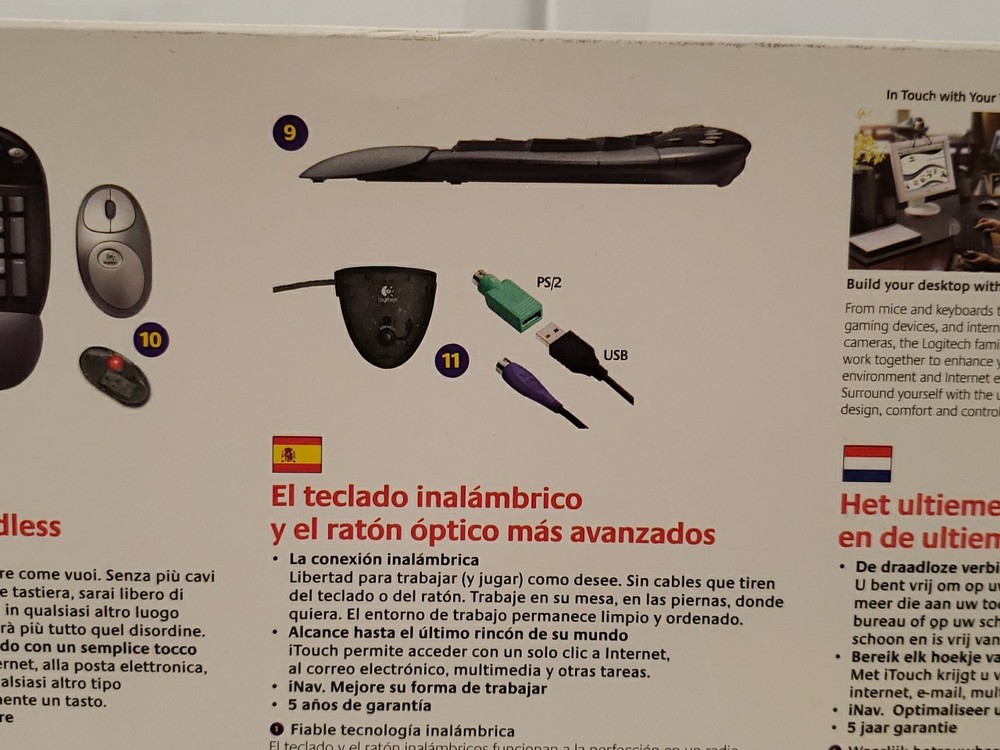 Logitech Cordless Desktop Optical, 967091-0110, Keyboard&Optical Mouse