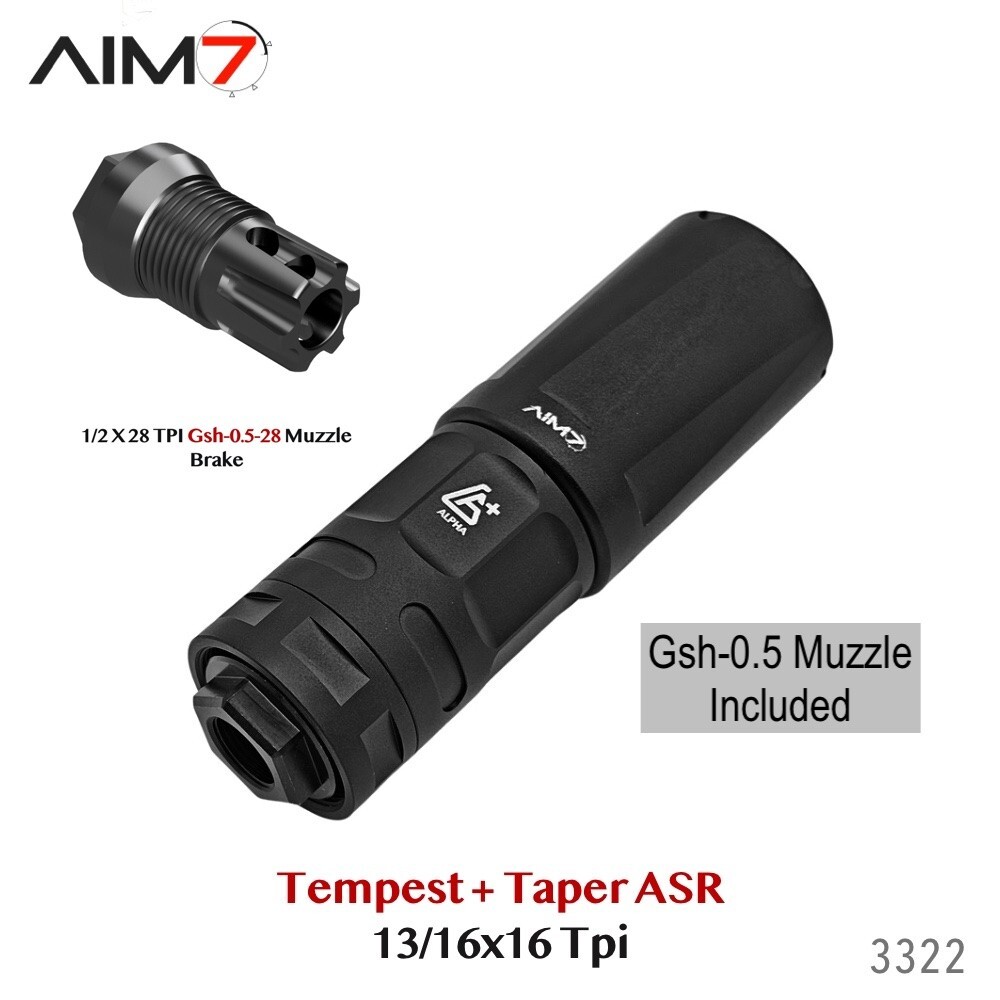 AIM7 Tempest XDT Taper ASR & Gsh-0.5 Linear Muzzle Compensator 223/22/9mm