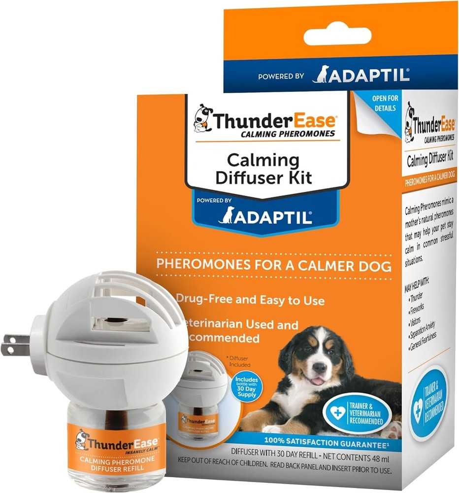 60 Day Pheromone Diffuser for Dogs - Eases Stress from Thunder & Fireworks