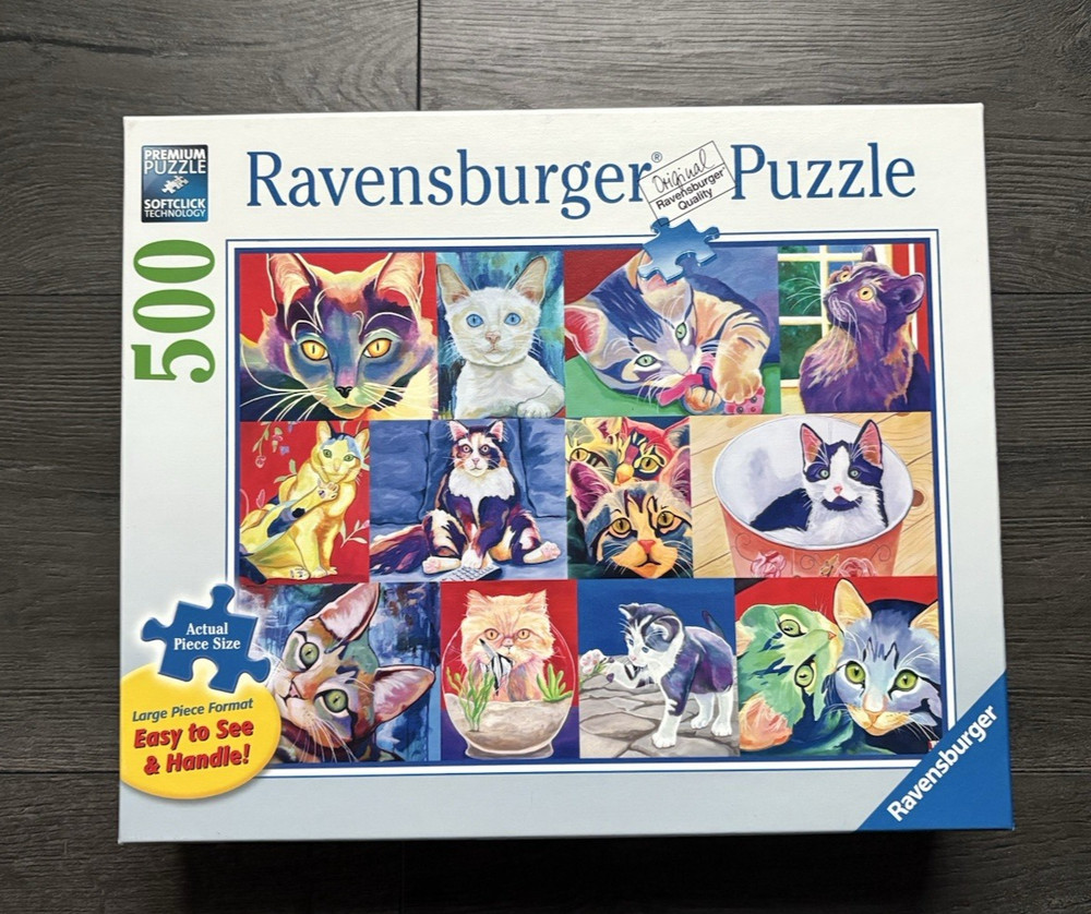 Ravensburger Hello Kitty Kat 500 Piece Puzzle Large Piece Format - Complete