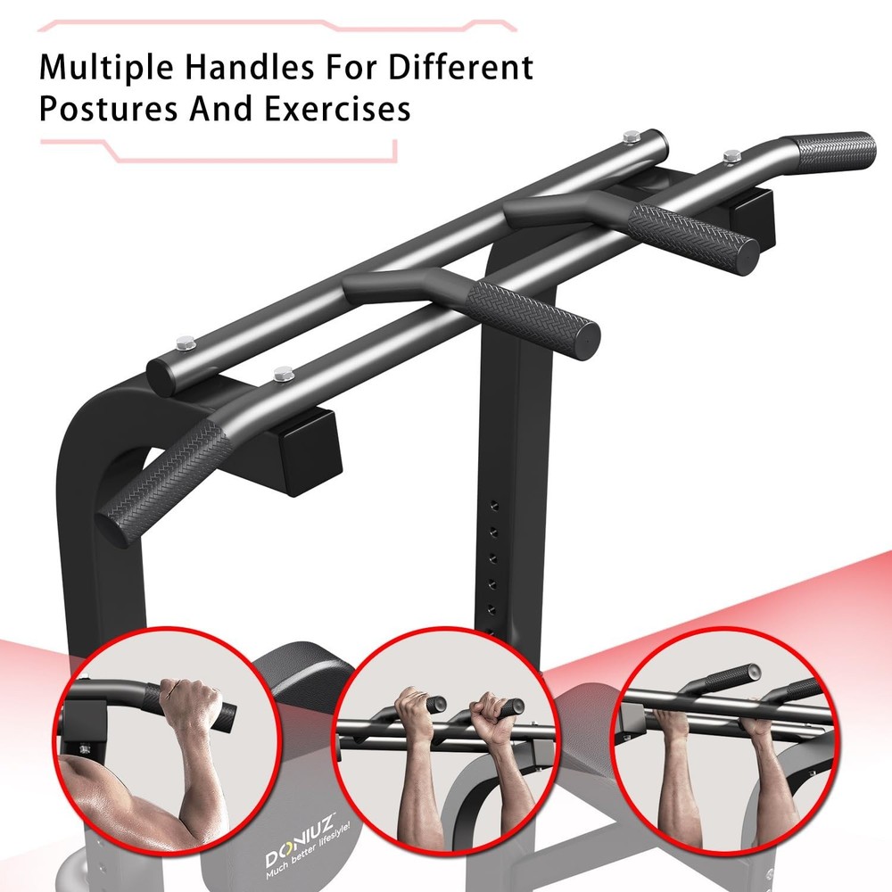 Power Tower Pull Up Bar and Dip Station, Multi-Function Home Gym, Strength Tr...