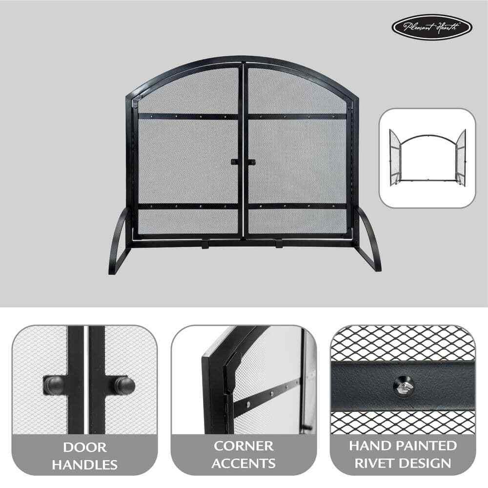 Harper Arched Fireplace Screen with Doors