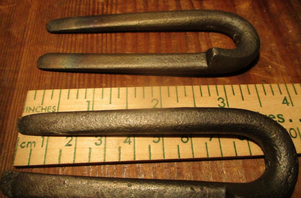 Pair Iron Barn Door Hook Latch Staples Hardware