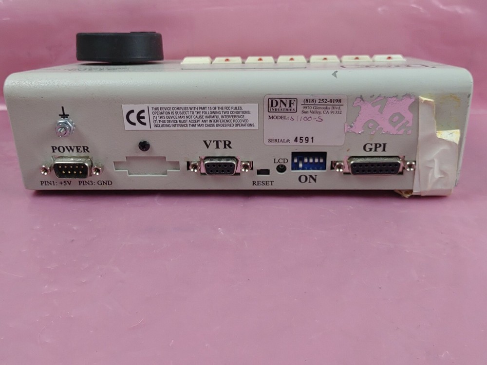 DNF Controls ST100 Universal VTR Controller White Untested
