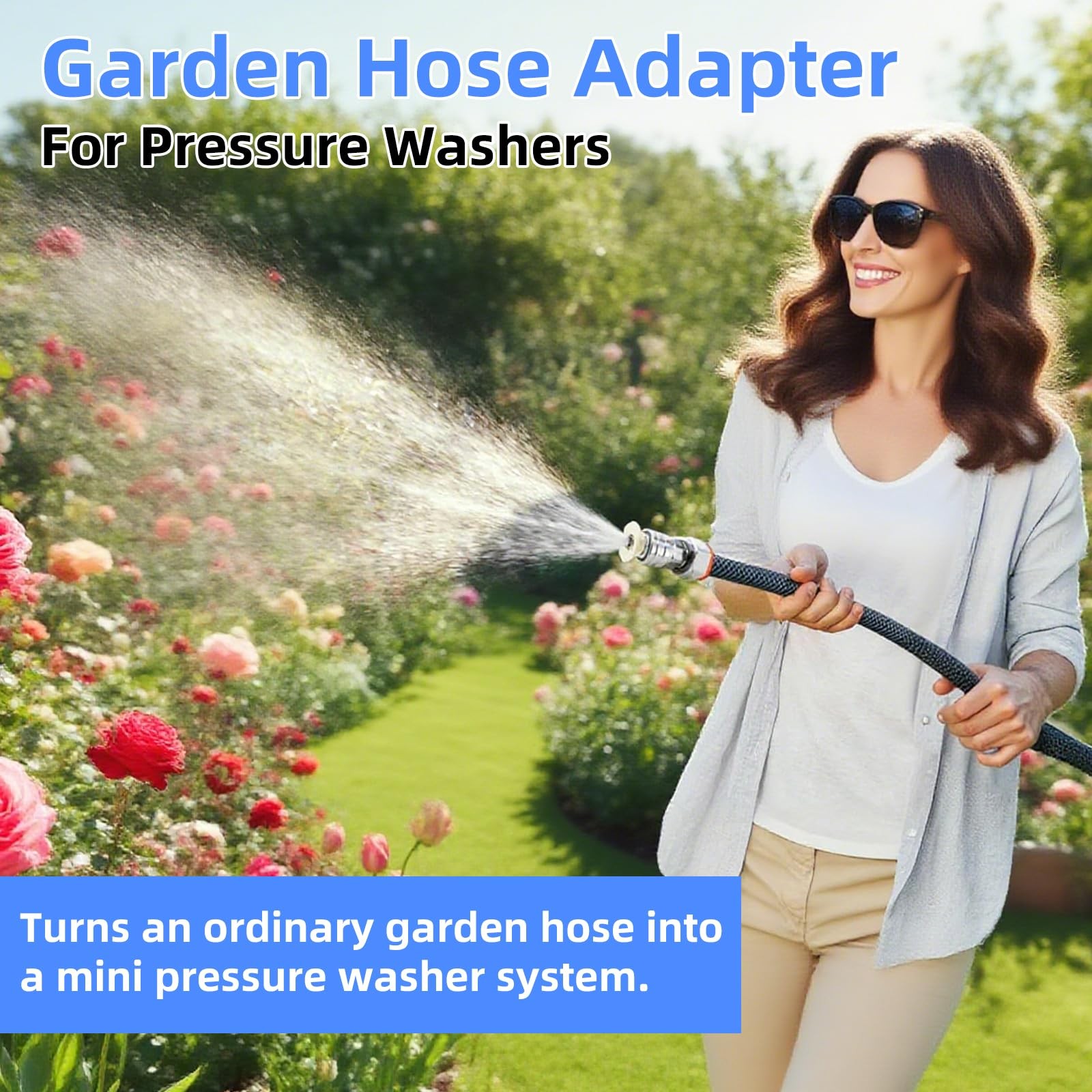 3/4" GHT to 1/4" Quick Connect Pressure Washer Hose Adapter