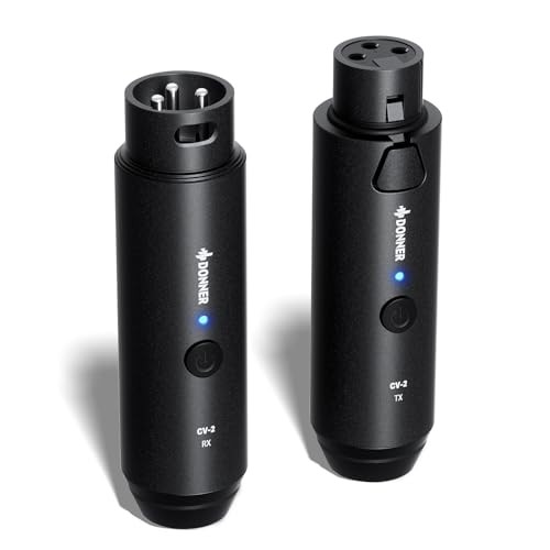 Wireless XLR Microphone Transmitter Receiver, 2.4GHz Plug-on Wireless