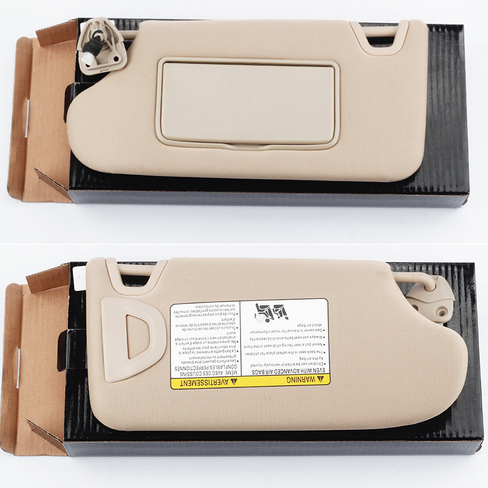 Left Driver Side Beige Sun Visor w/ Light For Nissan Altima 2013-2018 964013TA2A