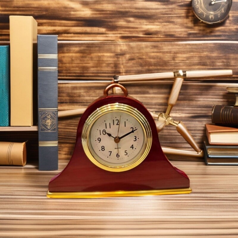 Elegant Gold Trim Clock Insert 3Inch Arabic Numerals Snooze Clock Replacement