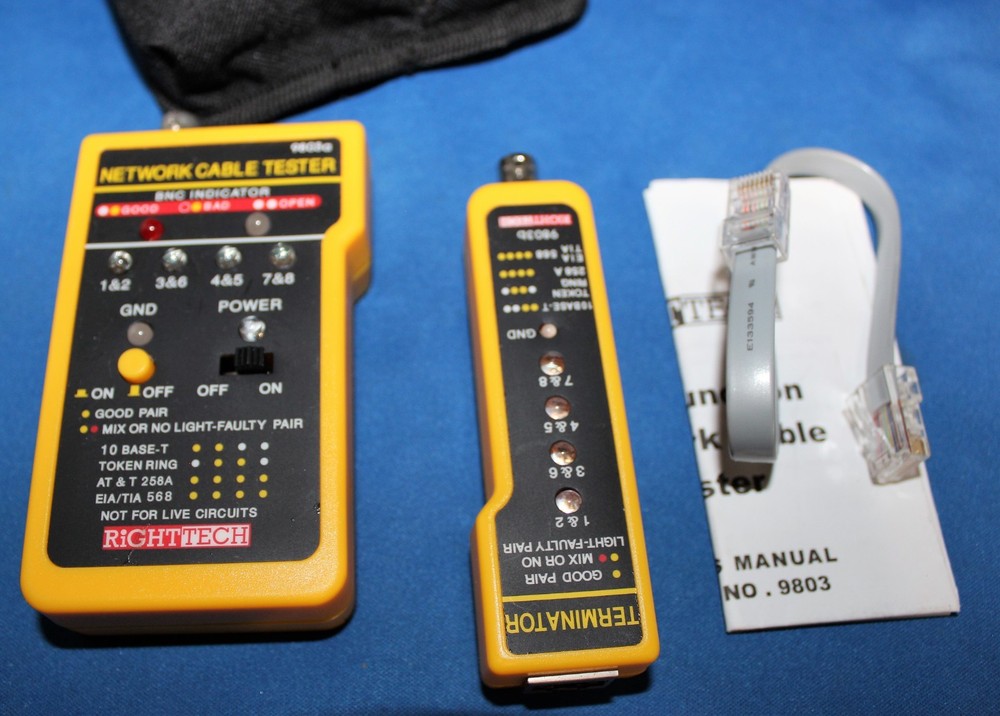 RightTech Tone Generator & Cable Probe Tracer Network Tester Kit 9803A