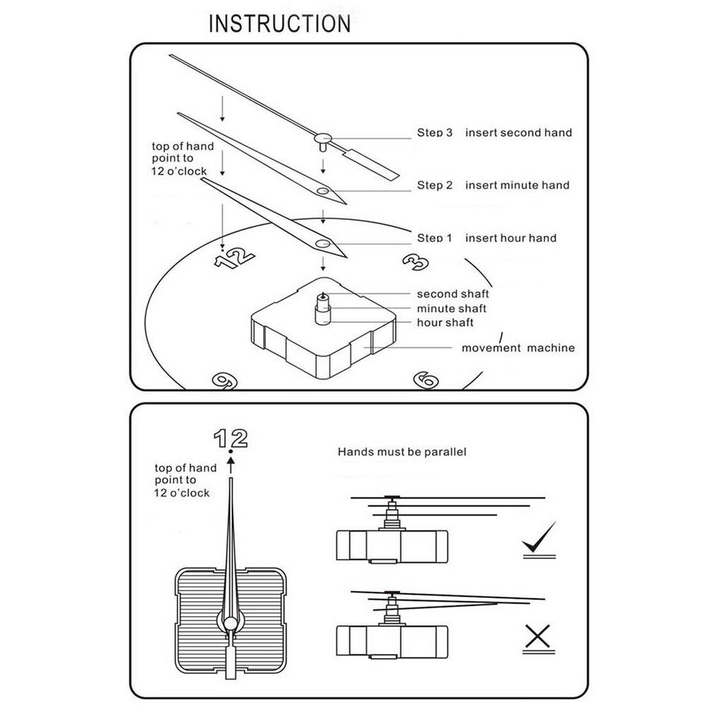 Movement Quartz Clock Clock Pointer DIY Movement Mechanism Quartz Clock
