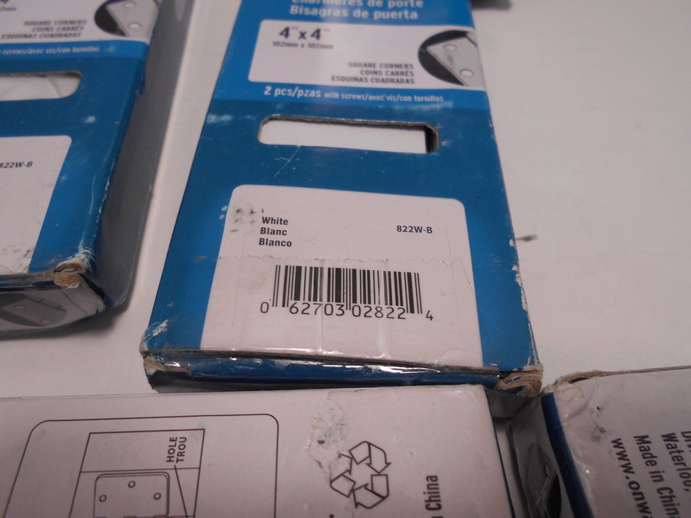 Onward Full Butt Hinge, 4" x 4" White 822 W-B 5 Pair
