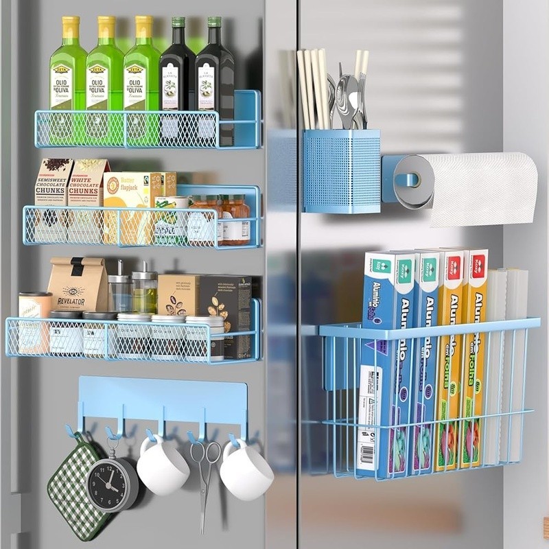 Magnetic Spice Rack Organizer 2 Pack Strong Magnet Storage Solution Kitchen New