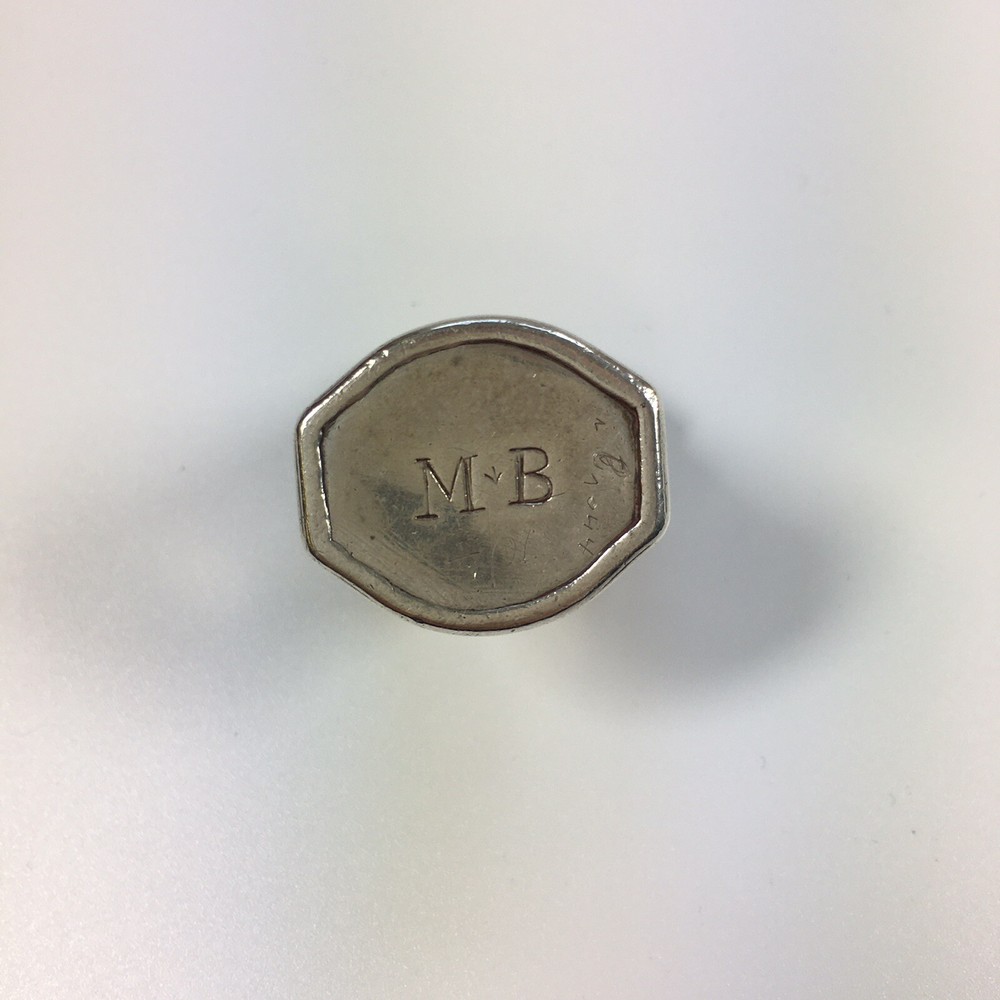 Antique Georgian Solid Silver Pill Box Unusual Design 3cm In Height