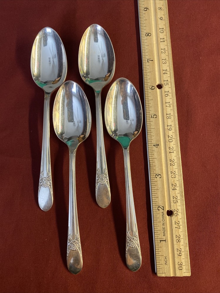 Beloved International Silverplate 4 Teaspoons VGUC