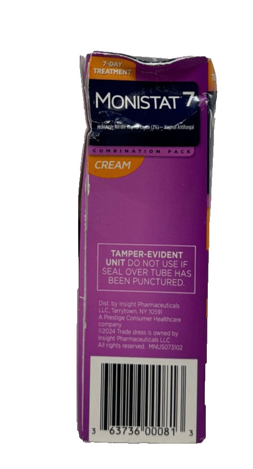 MONISTAT 7 • COMBINATION PACK • 7 Applicator + Cream Kit • EXP : 07/2026