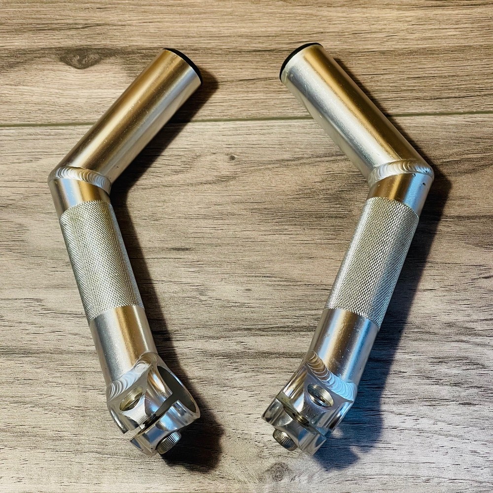 Vintage Control Tech Welded Aluminum Bar Ends Silver CLEAN