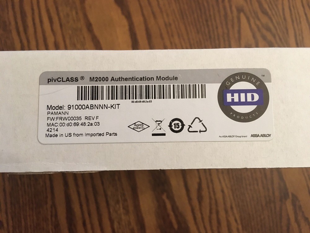 HID® pivCLASS™ Authentication Module M2000 Model 91000ABNNN-KIT PAM NOS LOOK!