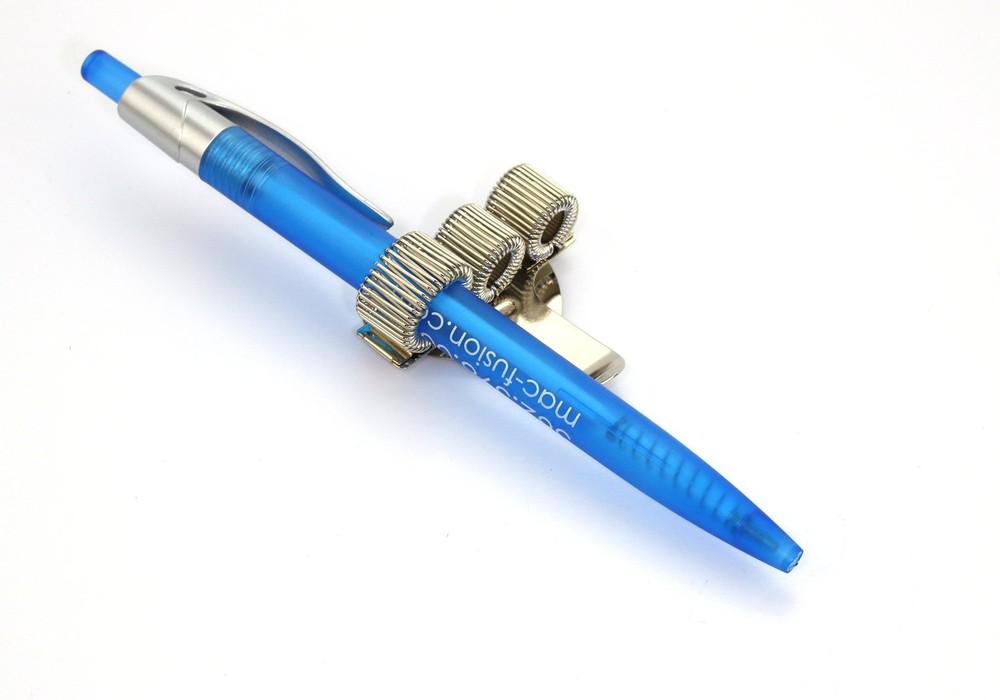 Expandable Triple Pen & Pencil Holder - Spring-Type Holder with Clip