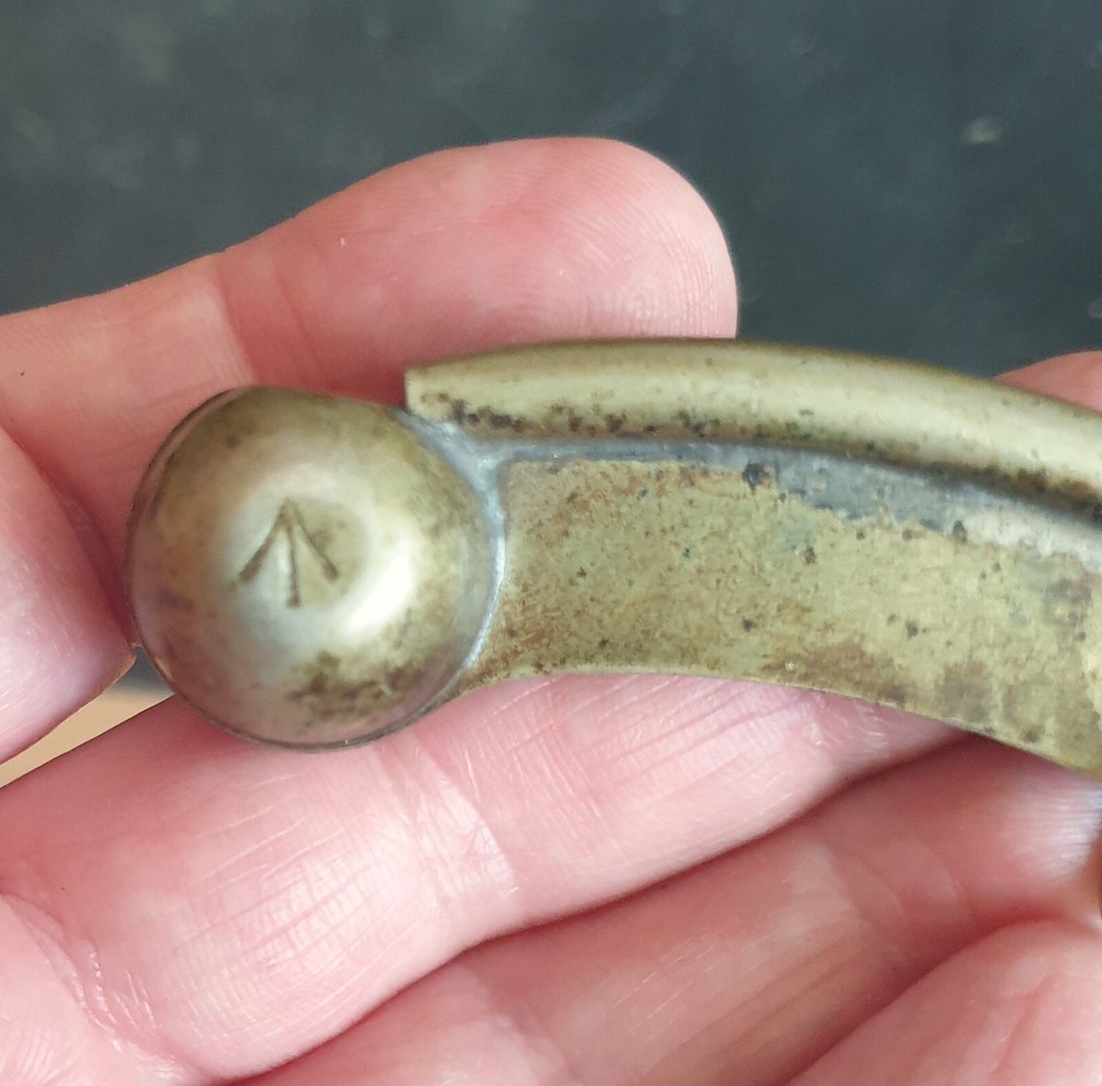 WW2 British RN Matelot's Bosun's Whistle, Duffel Bag Hasp & Lapel Badge 1939-45