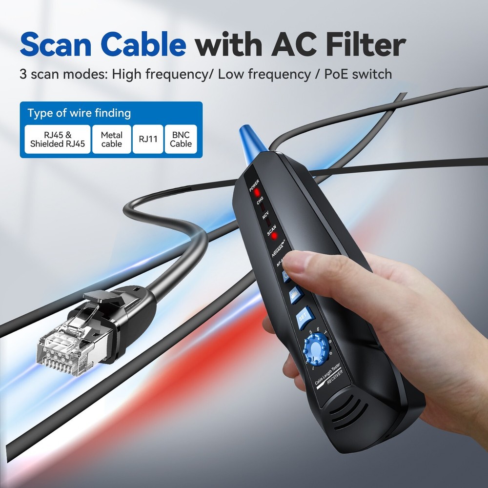 Network Cable Tester,AT278 TDR Multi-functional LCD Tracker NOYAFA NF-8601S