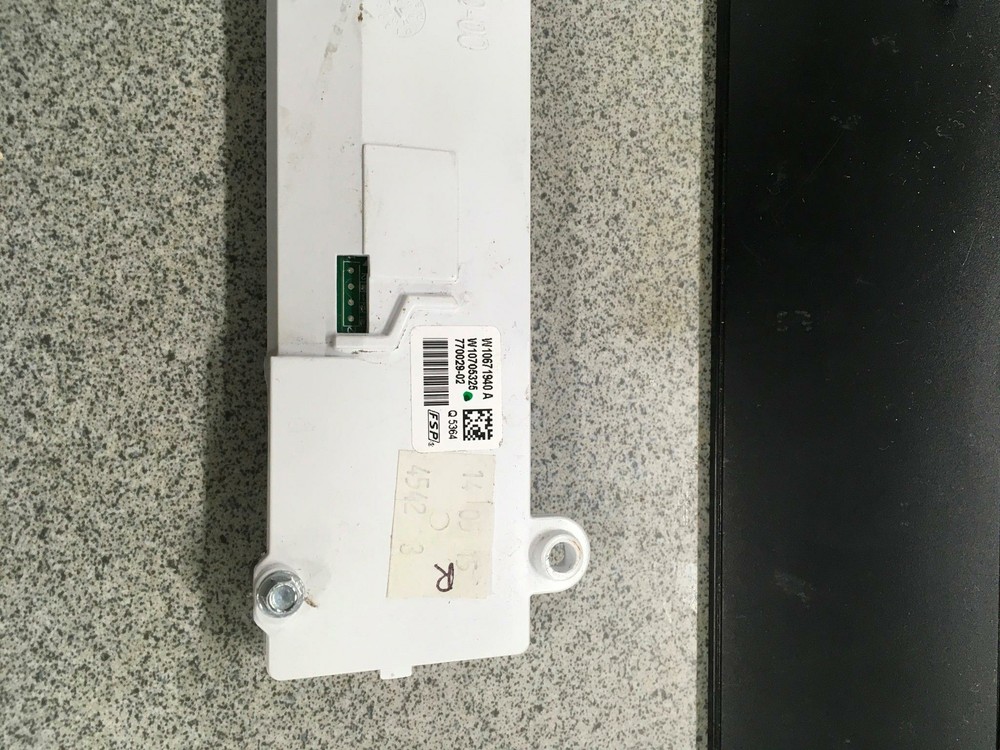 OEM Whirlpool Dishwasher User Interface Control part# w10671940 a