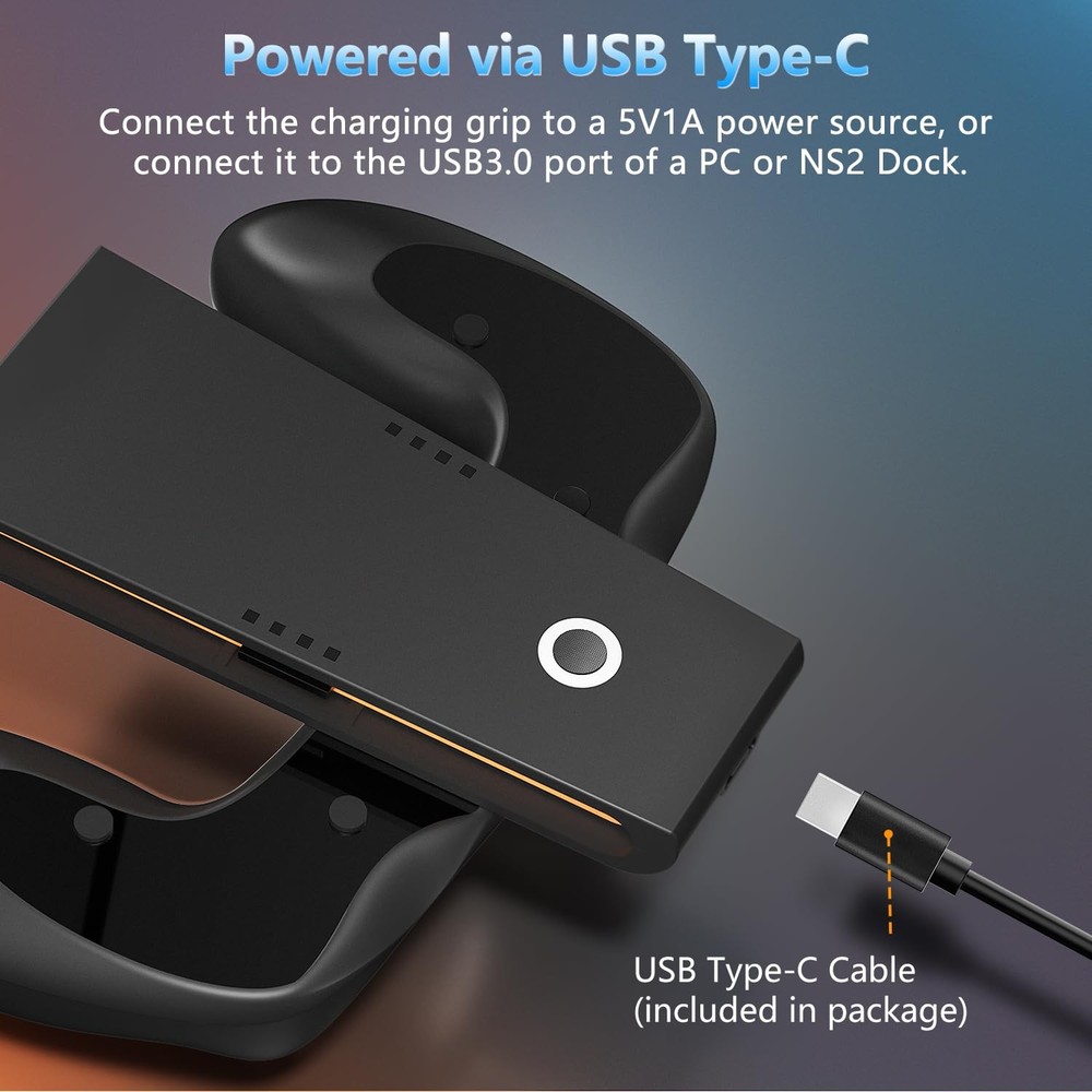 ALAFLY Charging Grip Stand for Nintendo Switch 2 Joy-Con Controller Black