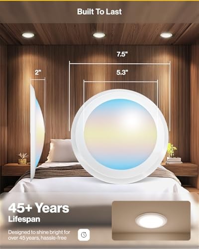 Sunco 24 Pack LED Disc Lights Ceiling Flush Mount Disk Light, 6 Inch 5CCT White