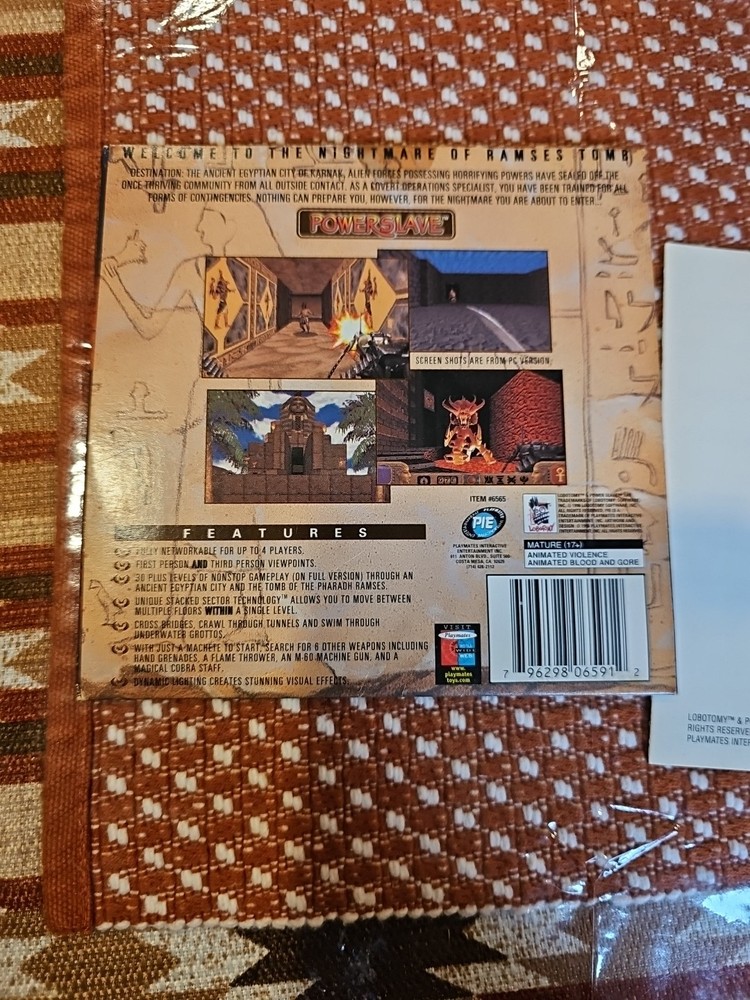 Powerslave PC CDROM-Fully Interactive 4 Level DEMO Egypt Tombs Lobotomy COMPLETE