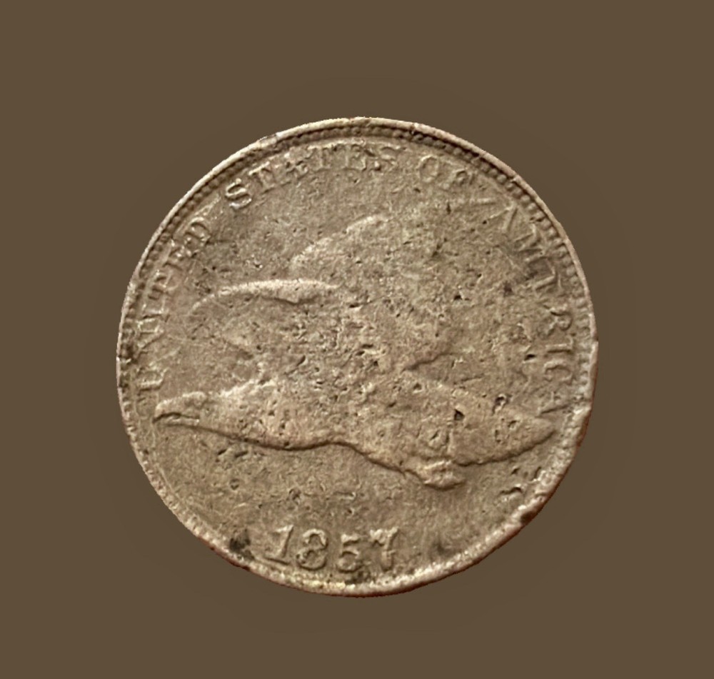1857 Flying Eagle Cent 1C First Year Issue VF 4.57g
