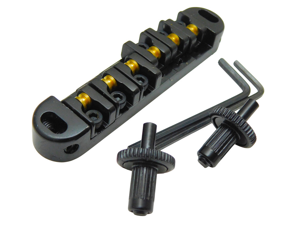 LOCKING ROLLER Bridge Gibson Les Paul Guitar-Black Small Post