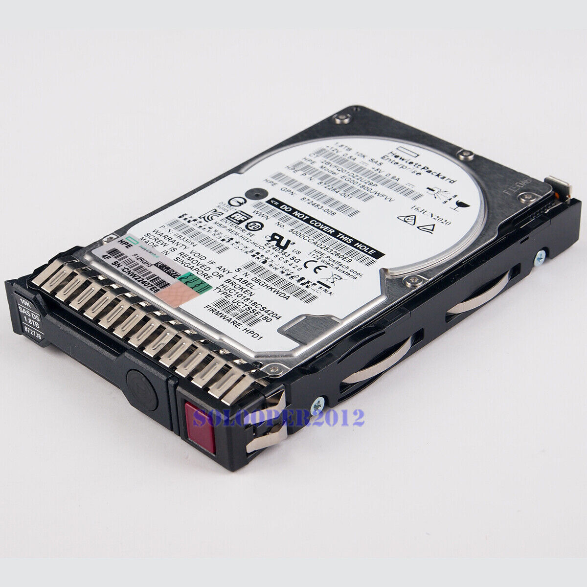HP 1.8TB 872481-B21 872738-001 SAS 10K 12Gb/s 2.5" SC ENT 512E DS FIRMWARE HDD