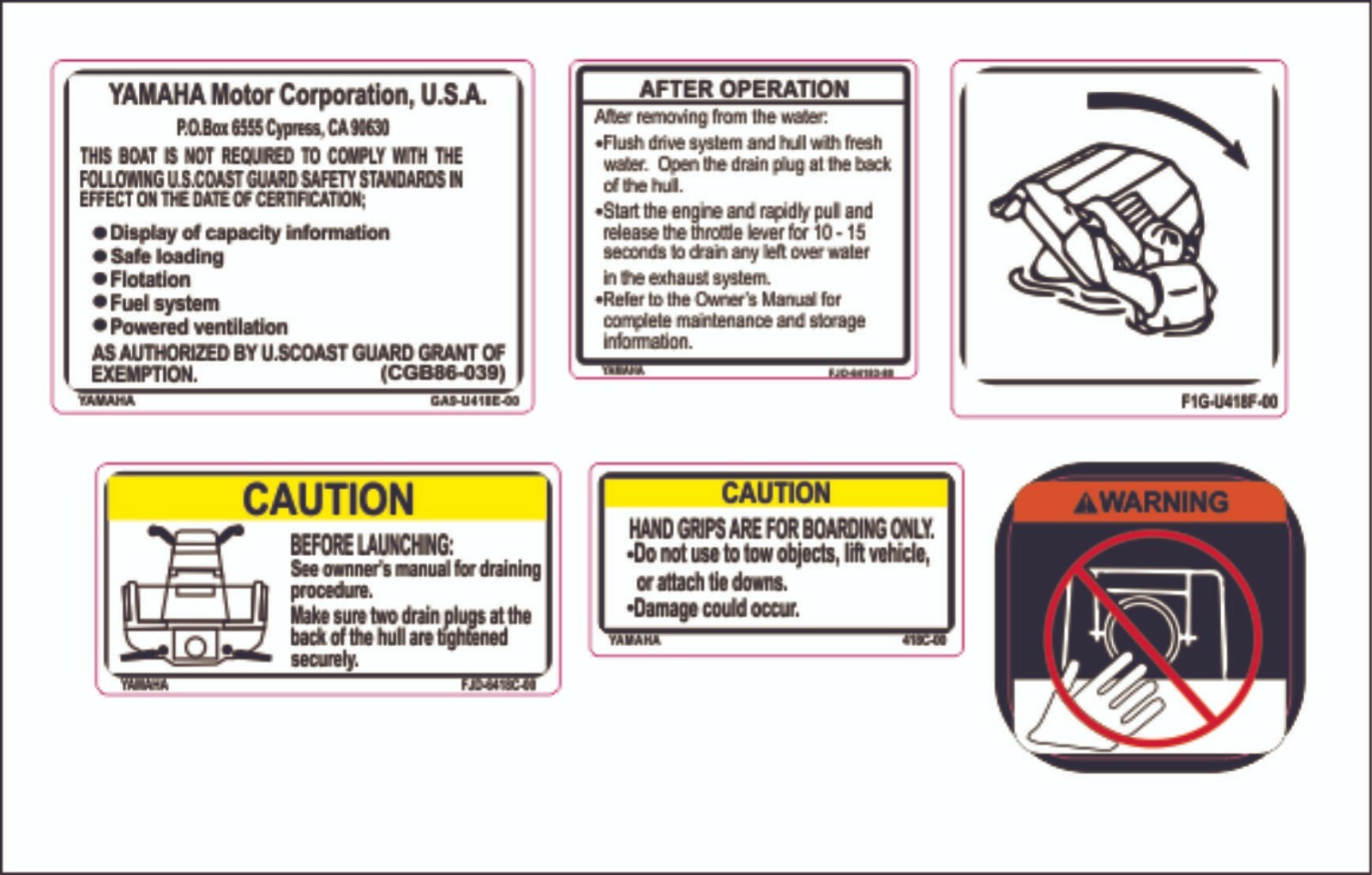 YAMAHA WAVERUNNER 1994 GEN 3 Graphics / Decal / Sticker Kit